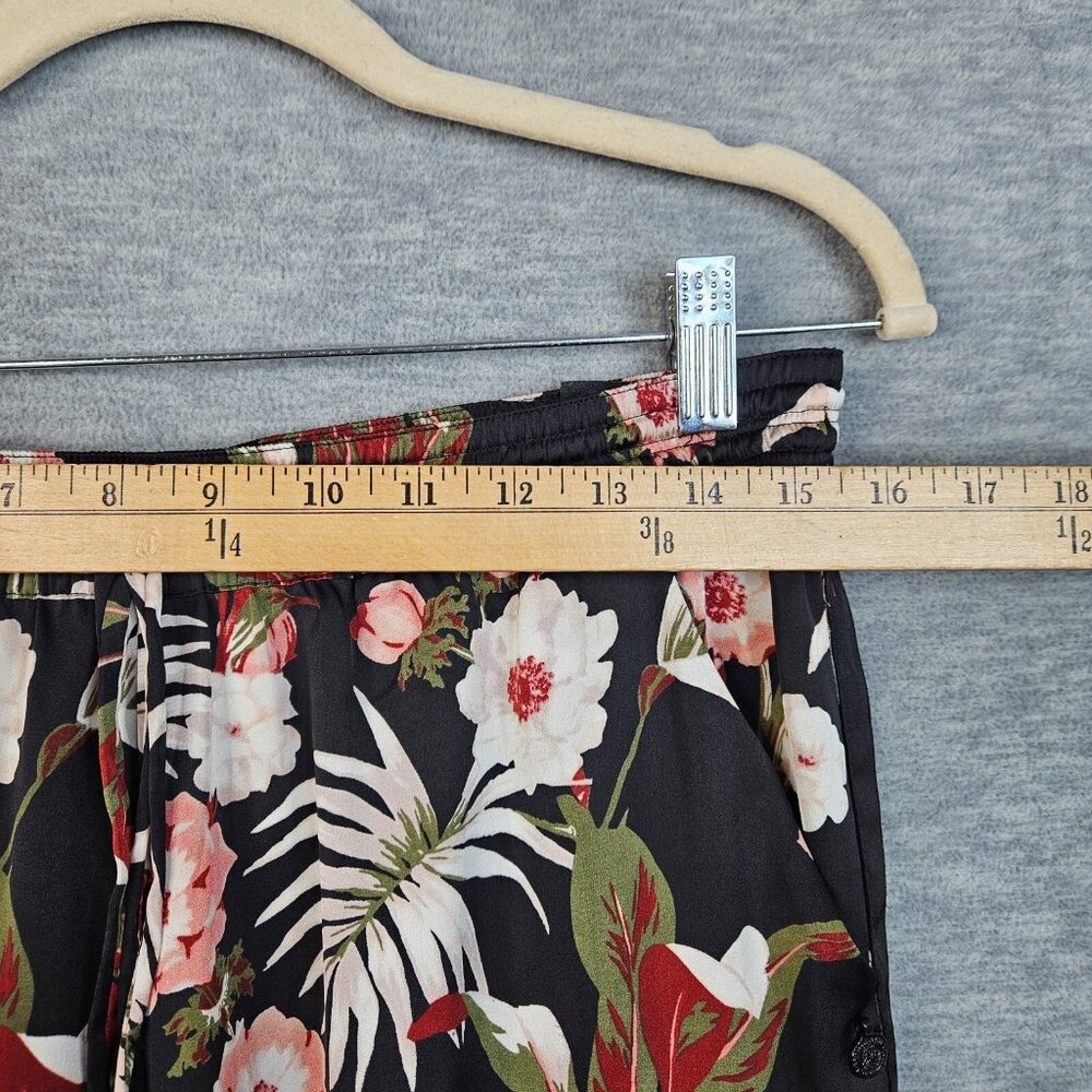 Maison Scotch Miamo Deco Black Floral Printed Pull On Casual Pants Size 3 - Picture 7 of 8